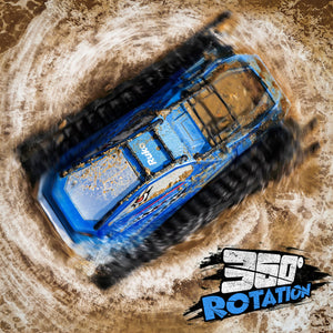 Amphibious Remote Control Car, Waterproof Shark Monster Truck, 360° Rotating Tank, Full Throttle, Blue