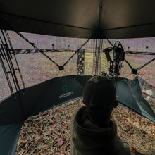 Load image into Gallery viewer, Barronett Blinds® Grandview, See-Through Hunting Blind, View-Through Fabric, Silent Shooting Windows, Bloodtrail™ Backwoods, 104" x 104" x 82", GV450BW
