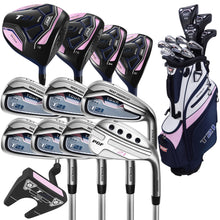 Load image into Gallery viewer, PGF T21 Ladies' Complete Golf Club Package Set [17-Piece][Blackpink][Hand: Right] [Length: Standard]
