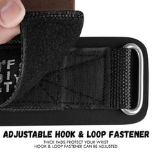 Load image into Gallery viewer, Heavy Duty PRO Metal Lifting Steel Hooks (Women-Wrist Size Small/Medium, Brown)
