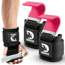 Load image into Gallery viewer, Heavy Duty Weight lifting Hooks for Men &amp; Women (Pair) - Pink
