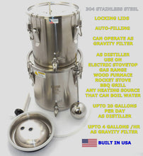 Load image into Gallery viewer, Emergency Survival Water Distiller and Gravity Filter Combination GRAVI-Stil Auto Fill Feature
