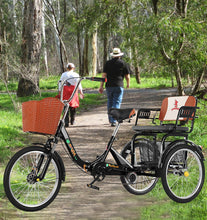 Load image into Gallery viewer, Adult Tricycle 7 Speed, 3 Wheel Bikes with Rear seat, Adult Trikes 20/24 inch Wheels Low Step-Through for Adults Women Men

