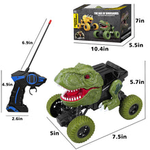 Load image into Gallery viewer, Remote Control Dinosaur Car for Kids Boys, 2.4Ghz All Terrain Remote Control Dinosaur Truck with Light, Rechargeable 4WD
