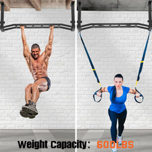 Load image into Gallery viewer, HWOOUSA 48" Ceiling Mount Pull Up Bar - Maximum Weight 600 Lbs
