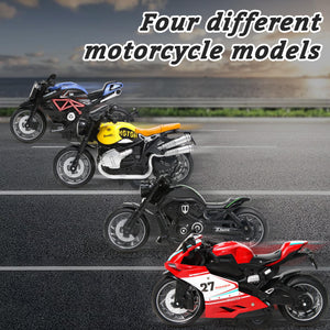 4-Pack Pull-Back Motorcycle Toys - Friction Powered Kids Toy Cars with Lights, Sounds & Automatic Drive2