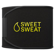 Load image into Gallery viewer, Sports Research Sweet Sweat® Waist Trimmer for Women and Men - Sweat Band Waist Trainer for High-Intensity Training &amp; Workouts Black/Yellow
