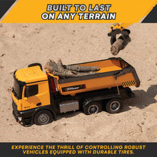 Load image into Gallery viewer, Top Race Remote Control Dump Truck Toy - 1:14 Scale Heavy-Duty Construction Vehicle with 7 lb Load Capacity,
