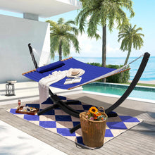 Load image into Gallery viewer, Lazy Daze 13 Ft Double Quilted Hammock with Curved Steel Black Stand
