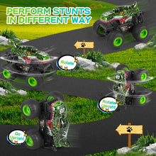 Load image into Gallery viewer, Remote Control Car, 2.4Ghz All Terrain Dinosaur Monster Truck Toys, RC Truck with Music, 3 Lighting Effects, 360 Stunt (Green)
