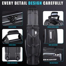 Load image into Gallery viewer, GEAVOUED Golf Travel Bag with Hard Case Top and Wheels,Premium Oxford Fabric,Golf Travel Bags for Airlines,Protect Your Club for Safe Transport(Black/Grey)
