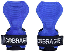 Load image into Gallery viewer, Cobra Grips Weight Lifting Gloves with Adjustable Neoprene Padded Wrist Wraps - (PRO Blue Sway Leather)
