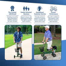Load image into Gallery viewer, KneeRover Steerable Knee Scooter for Adults, Green
