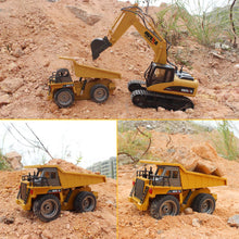 Load image into Gallery viewer, Remote Control Dump Truck 2.4Ghz 4WD RC Truck 6 Channel Mine Construction Vehicle Toy Machine Model
