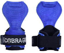 Load image into Gallery viewer, Cobra Grips Weight Lifting Gloves with Adjustable Neoprene Padded Wrist Wraps - (PRO Blue Sway Leather)
