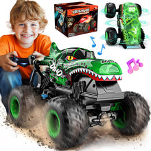 Load image into Gallery viewer, Monster Truck Toys - Remote Control Monster Truck with Light &amp; Music, Dinosaur Toys for Kids, 1:20 Scale RC Truck
