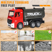 Load image into Gallery viewer, RC Excavator and Dump Truck Playset - RC Construction Vehicle Toys for Toddlers 6-12 Years Old, Children&#39;s Day Gift
