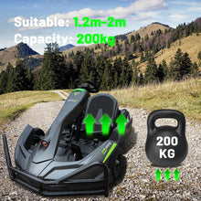Load image into Gallery viewer, Electric Go Kart, PRO Go Karts for Adults Build in 1500W*2 AC Brushless Motor with 54V8A Removable Lithium Battery and Handbrake
