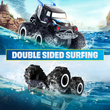 Load image into Gallery viewer, Remote Control Monster Truck - Amphibious Remote Control Car for Kids, All Terrain 4WD Off-Road RC Trucks with 2 Rechargeable Batteries
