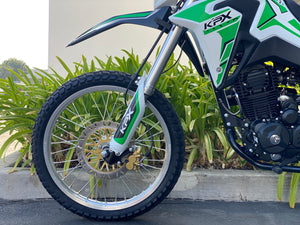 250CC DUAL SPORT ENDURO KLX ON ROAD AND OFF ROAD MOTOCROSS DIRT BIKE STREE LEGAL 20HP - GREEN