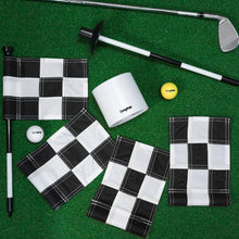 Load image into Gallery viewer, KINGTOP 3 ft Striped Golf Flagstick Sets with Checkered Flags, 4 Pack
