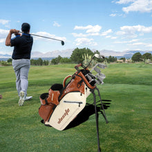 Load image into Gallery viewer, wosofe 6-Way Golf Stand Bag, Waterproof PU Leather, Redbrown Heritage
