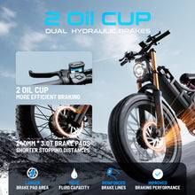 Load image into Gallery viewer, 4000W Romeo Pro II Electric Bike Dual Motor 60V 70AH 200Miles Long Range Electric Mountain Bike Fat Tire Dual Hydraulic
