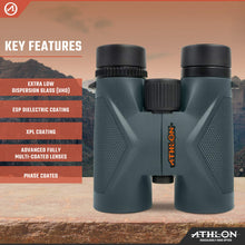 Load image into Gallery viewer, Athlon Optics 8x42 Midas UHD Gray Binoculars with ED Glass for Adults and Kids, High-Powered Binoculars for Hunting, Birdwatching, and More
