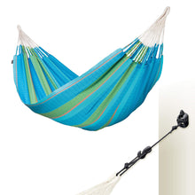 Load image into Gallery viewer, LA SIESTA Flora Classic Cotton Hammock and CasaMount - Indoor/Outdoor Extra Large 2 Person Double Hammock - King, Curacao
