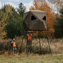 Load image into Gallery viewer, CAGE™ 2.0 Permanent Hub Blinds, 8' Tower, Hunting Tower, 66" x 66" Platform, 800 lb. Capacity, Easy to Assemble, Heavy-Duty Steel Mesh, 66" x 66". CRD30T
