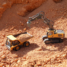 Load image into Gallery viewer, Remote Control Excavator Toys for Boys 8-12 Kids Best Gift Ideas, Rechargeable RC Construction Excavators
