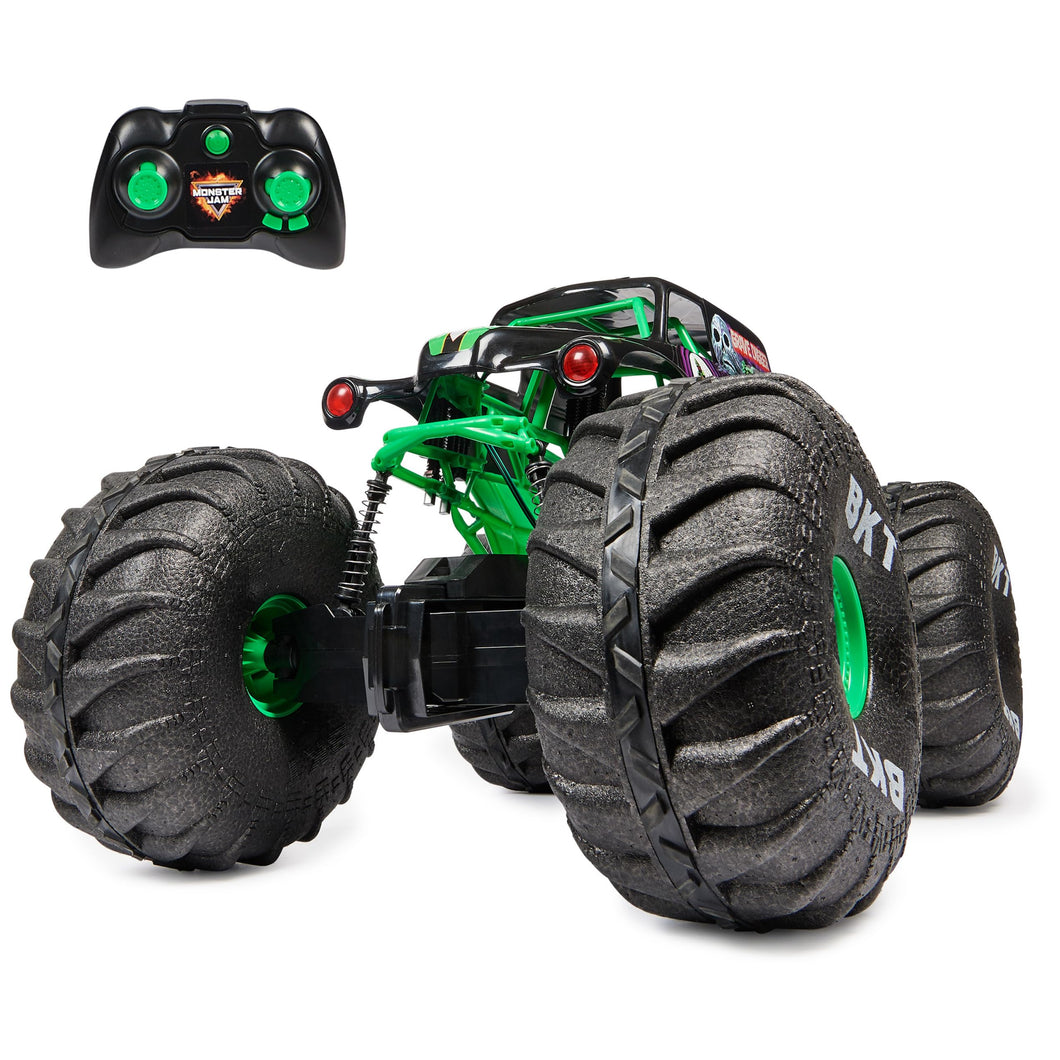 Monster Jam, Official Mega Grave Digger All-Terrain Remote Control Monster Truck, Over 2 Ft. Tall, 1:6 Scale, Kids