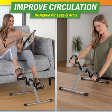Load image into Gallery viewer, Under-Desk Stationary Bike  (Black and Gray)
