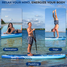 Load image into Gallery viewer, SereneLife 10’6” Inflatable Stand Up Paddle Board with Premium SUP Accessories - 32” Wide Stable Design with Non-Slip EVA Deck Pad, for Youth and Adults, 350 lbs. Capacity
