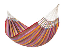 Load image into Gallery viewer, LA SIESTA® Flora Classic Cotton Hammock &amp; Wall Mount Kit for Walls Ceilings &amp; Square Beams - Indoor Outdoor Hammock Bed, Portable Hammock, 2 Person Hammock - Extra Large King Hammock, Flowers
