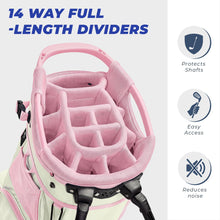 Load image into Gallery viewer, Sturdum 14 Way Golf Stand Bag with 12 Pockets n Full-Length Dividers
