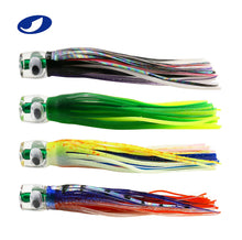 Load image into Gallery viewer, OCEAN CAT Set of 10 Pcs Offshore Big Game Trolling Lure for Marlin Tuna Mahi Dolphin Durado Wahoo Trolling Lures Free Mesh Bag (Mixed - Crystal Head - 10pcs)

