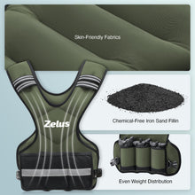 Load image into Gallery viewer, ZELUS Weighted Vest for Men and Women, 20-32lb, Green
