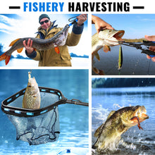 Load image into Gallery viewer, PLUSINNO Long Fishing Net with Plier Lip Gripper Tools, 6.56Ft Fish Net
