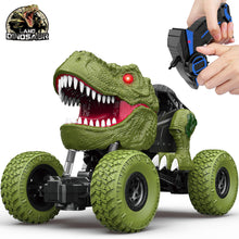 Load image into Gallery viewer, Remote Control Dinosaur Car for Kids Boys, 2.4Ghz All Terrain Remote Control Dinosaur Truck with Light, Rechargeable 4WD
