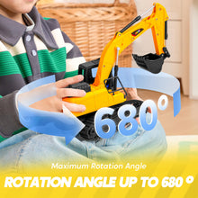 Load image into Gallery viewer, Remote Control Excavator Toys for Boys, 2.4Ghz RC Play Excavator with Light, Construction Toys
