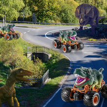 Load image into Gallery viewer, Remote Control Dinosaur Car, 2.4Ghz RC Truck for Toddlers, Electric Hobby RC Car Toys with Light &amp; Sound Spray Birthday

