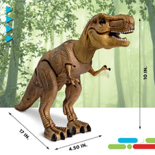 Load image into Gallery viewer, Remote Control RC T Rex Dinosaur Electronic Toy Action Figure Moving &amp; Walking Robot w/Roaring Sounds &amp; Chomping Mouth
