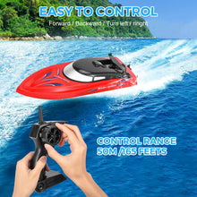 Load image into Gallery viewer, 3PACK Remote Control Rc Boat for Kids, 2.4Ghz Control, Whole Body Waterproof, 6 Rechargeable Batteries Summer Water Toys
