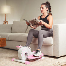 Load image into Gallery viewer, Sunny Health &amp; Fitness Pink Fully Assembled Magnetic Under Desk Elliptical Peddler
