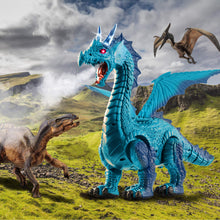Load image into Gallery viewer, Discovery Kids RC Dragon Smoke, Large Dinosaur Toy w/Actual Smoke Breath, Wing-Flapping, Roaring, Light-Up, Realistic Sound
