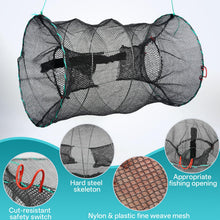 Load image into Gallery viewer, DTUQYX 4 Sets Professional Collapsible Crab Trap for Blue Crabs, Minnow Fish Trap with Double-Layer Mesh, Foldable Design for Saltwater &amp; Freshwater Fishing, Easy Storage &amp; Carry
