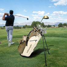 Load image into Gallery viewer, wosofe 6-Way Golf Stand Bag, Waterproof PU Leather, Olive Green Vintage
