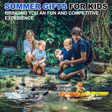 Load image into Gallery viewer, RC Kayak Boat for Kids,2.4 Ghz Remote Control Shark Boat Toys W/LED Light for Pools, Lake, Bathtub Never Capsize Summer Outdoor Water Toys
