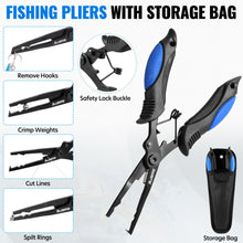 Load image into Gallery viewer, PLUSINNO Long Fishing Net with Plier Lip Gripper Tools, 6.56Ft Fish Net
